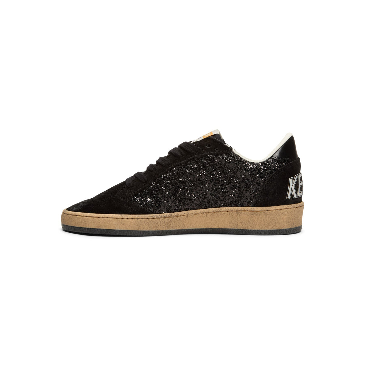 Golden Goose Ballstar Glitter Upper Nylon Tongue Suede (Black)