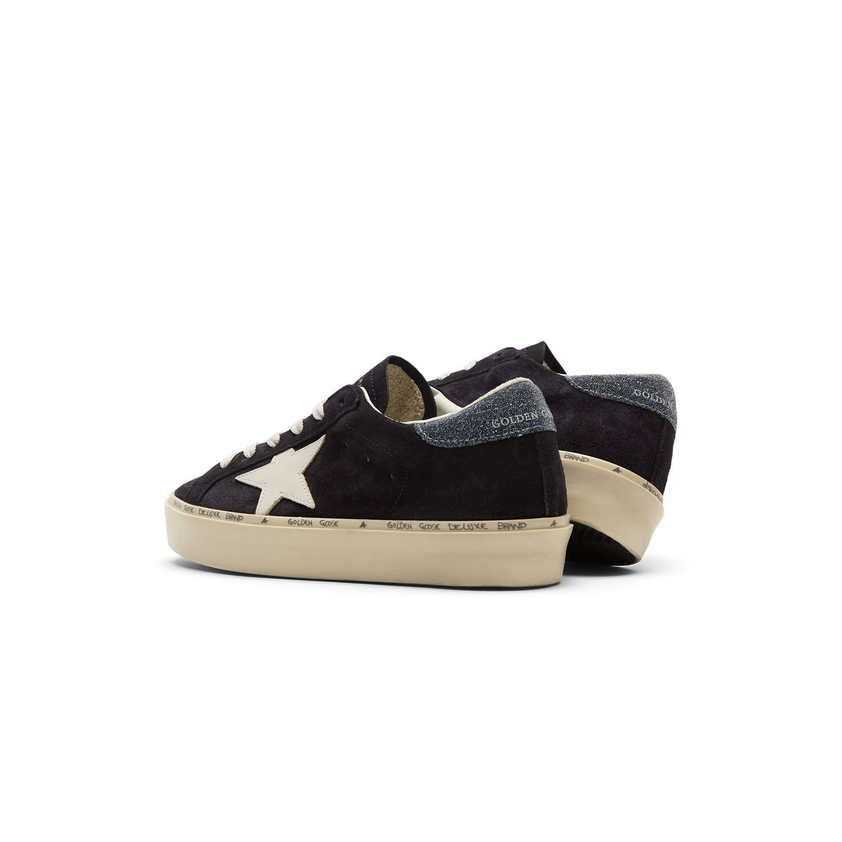 Golden Goose Hi Star Suede Upper Crystal Collar (Dark Blue/White)