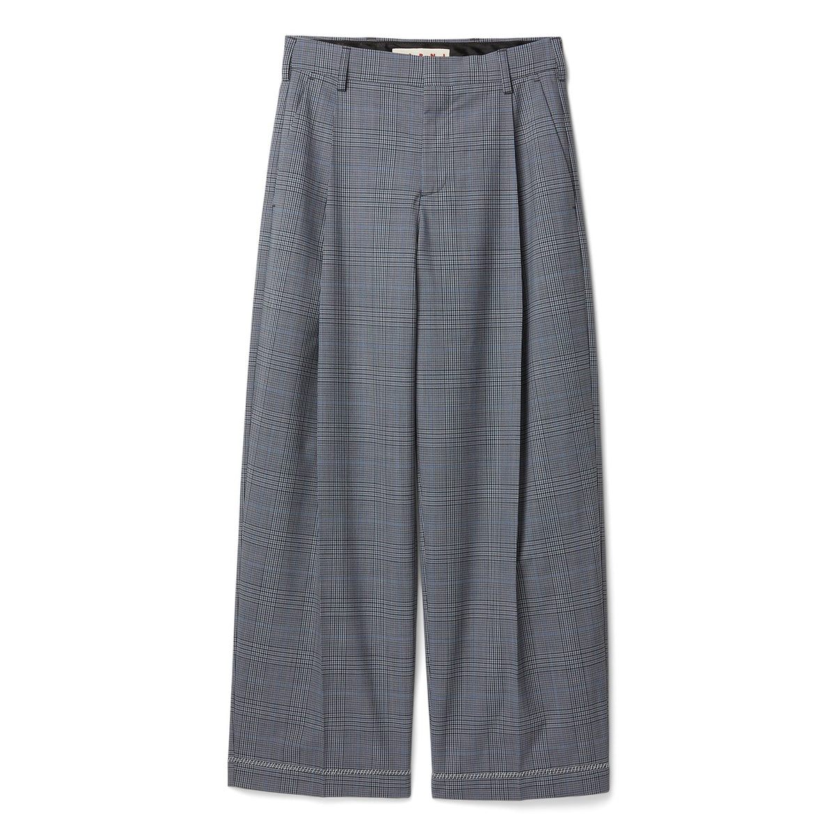 MARNI Prince of Wales Wool Check Trousers (Truffle)