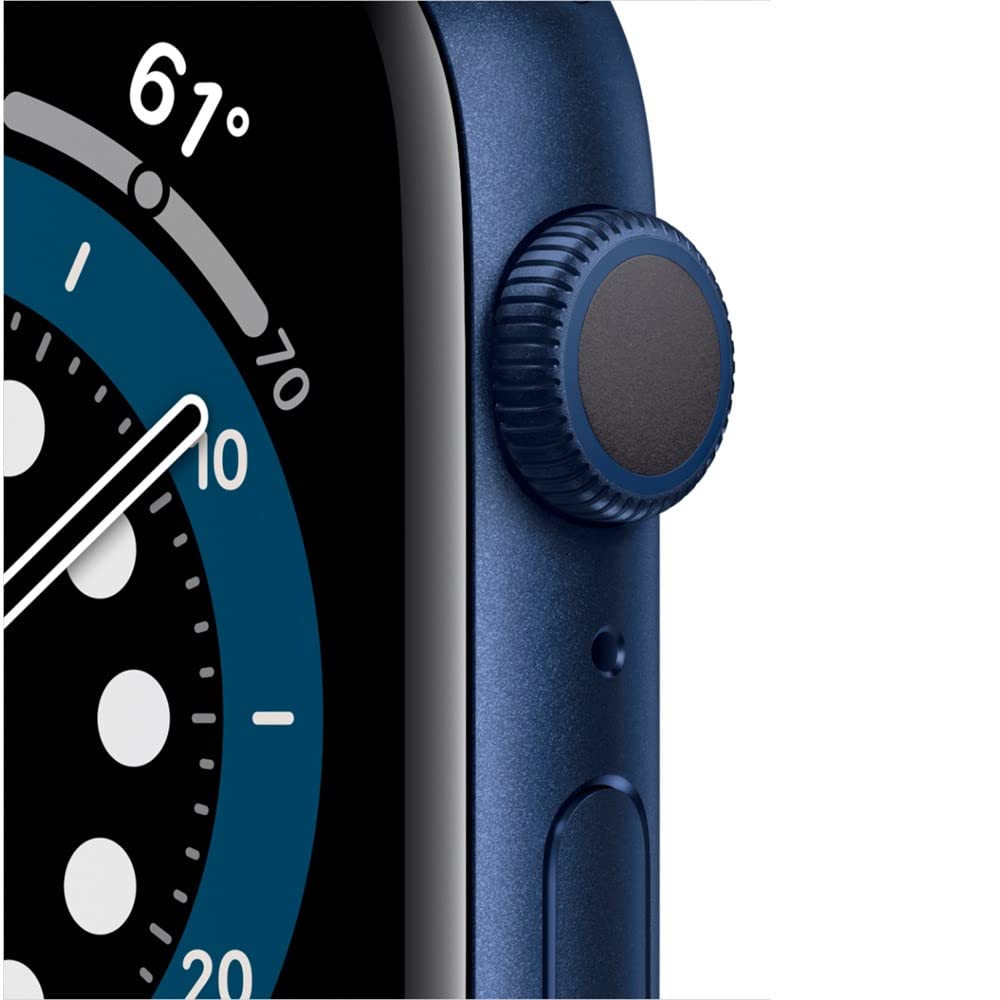 Apple Watch Series 6 (GPS + Cellular, 40mm) - Blue Aluminum Case with Deep Navy Sport Band - M02R3LL/A