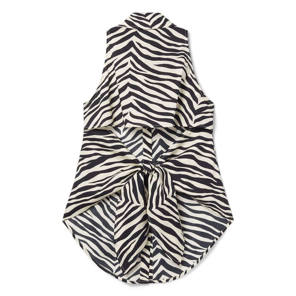 Simon Miller Loch Sleeveless Poplin Button Up (Zebra print)