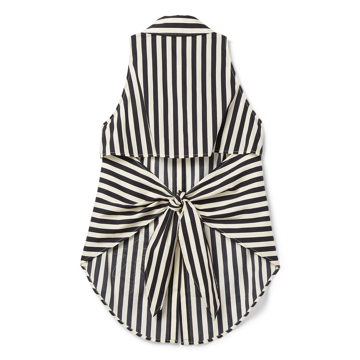 Simon Miller Loch Sleevless Poplin Button Up (Black/White stripe)