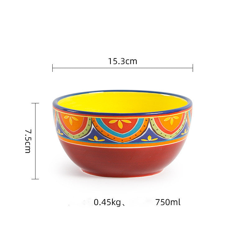 Hand-Painted Ceramic Salad Pots & Bowls