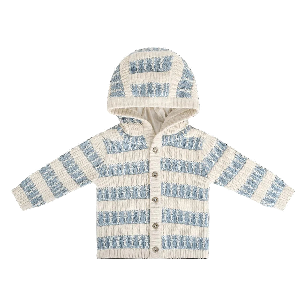 Viverano Organics Textured Knit Baby Hooded Jacket (Organic Cotton)
