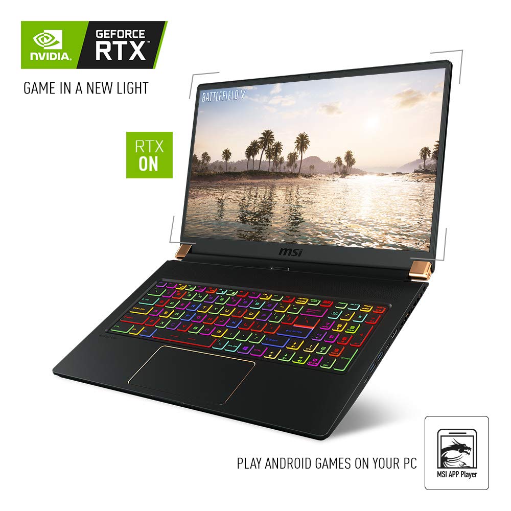 MSI GS75 Stealth-204 17.3" Notebook - i7-8750H -RTX 2060- 16 GB RAM - 256 GB SSD (GS75204)