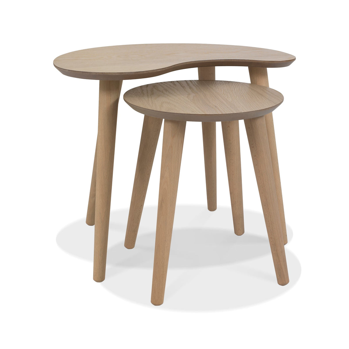 Oak Nest of Two Tables