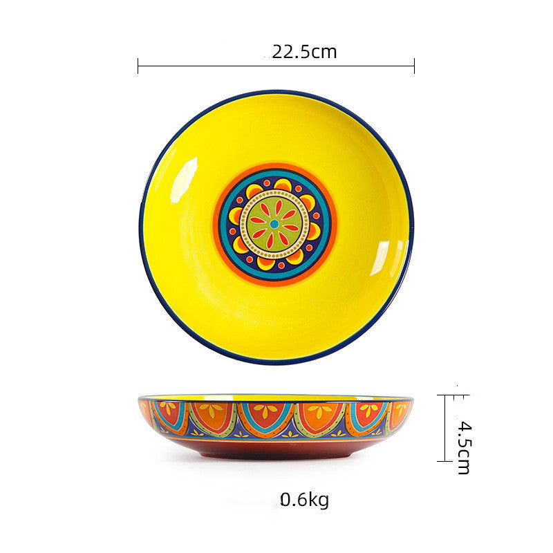 Hand-Painted Ceramic Salad Pots & Bowls