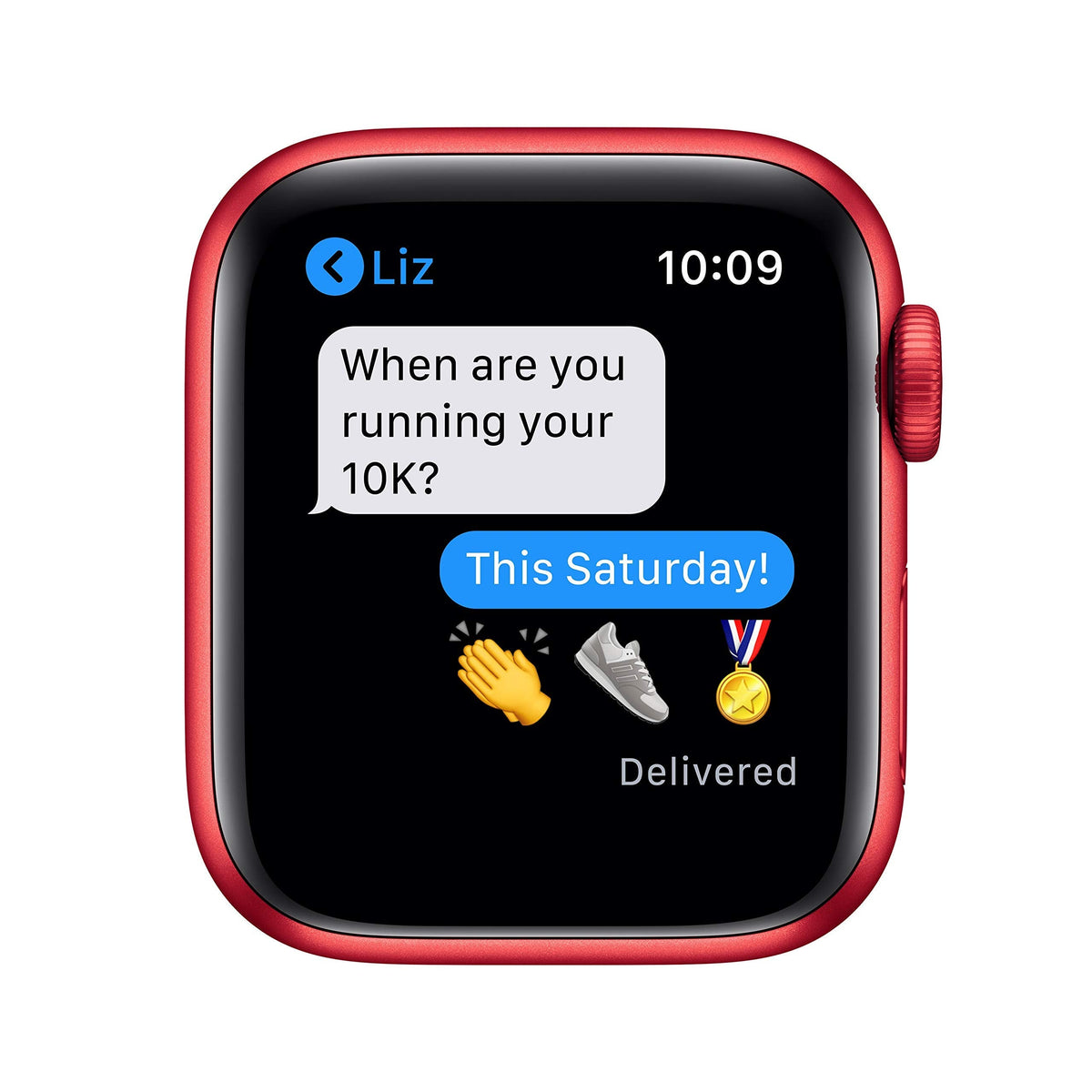 Apple Watch Series 6 GPS + Cellular, 40mm RED Aluminum Case with RED Sport Band - M02T3LL/A