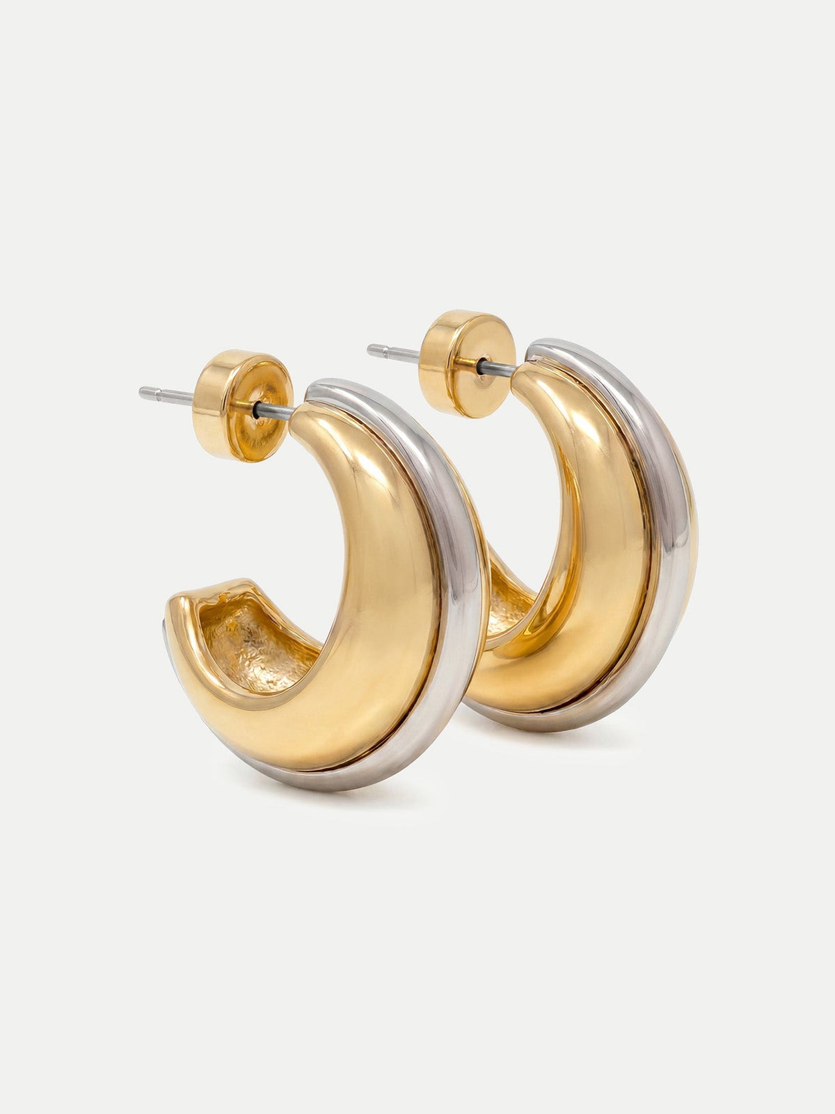 Two-Tone Hoop Earring
