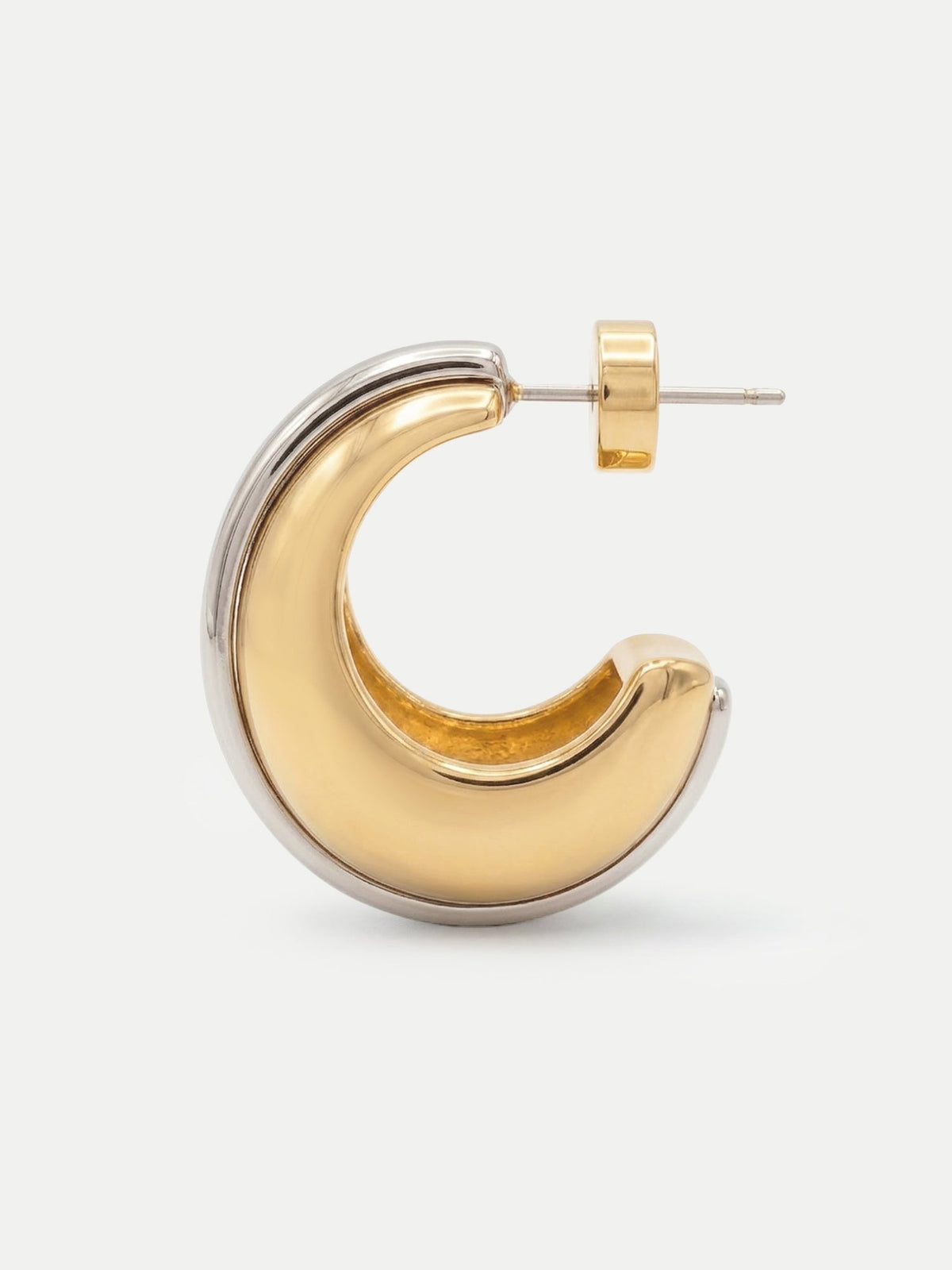 Two-Tone Hoop Earring