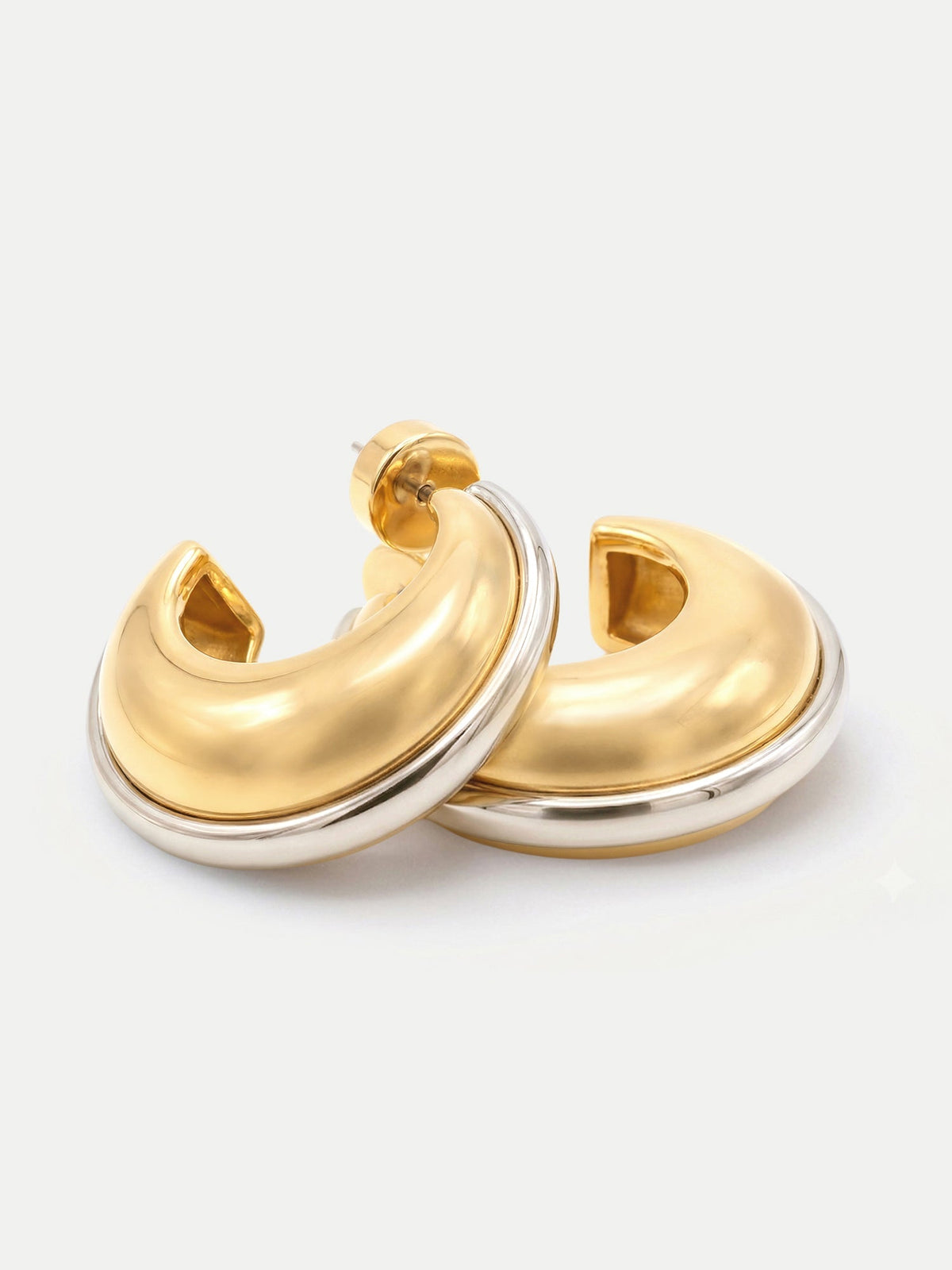 Two-Tone Hoop Earring