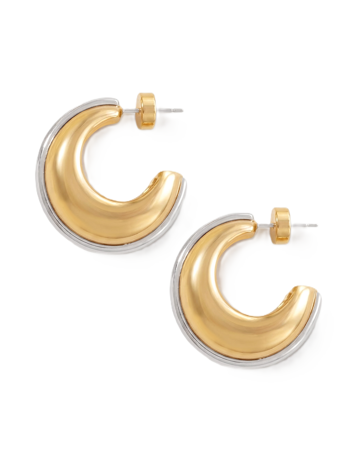 Two-Tone Hoop Earring
