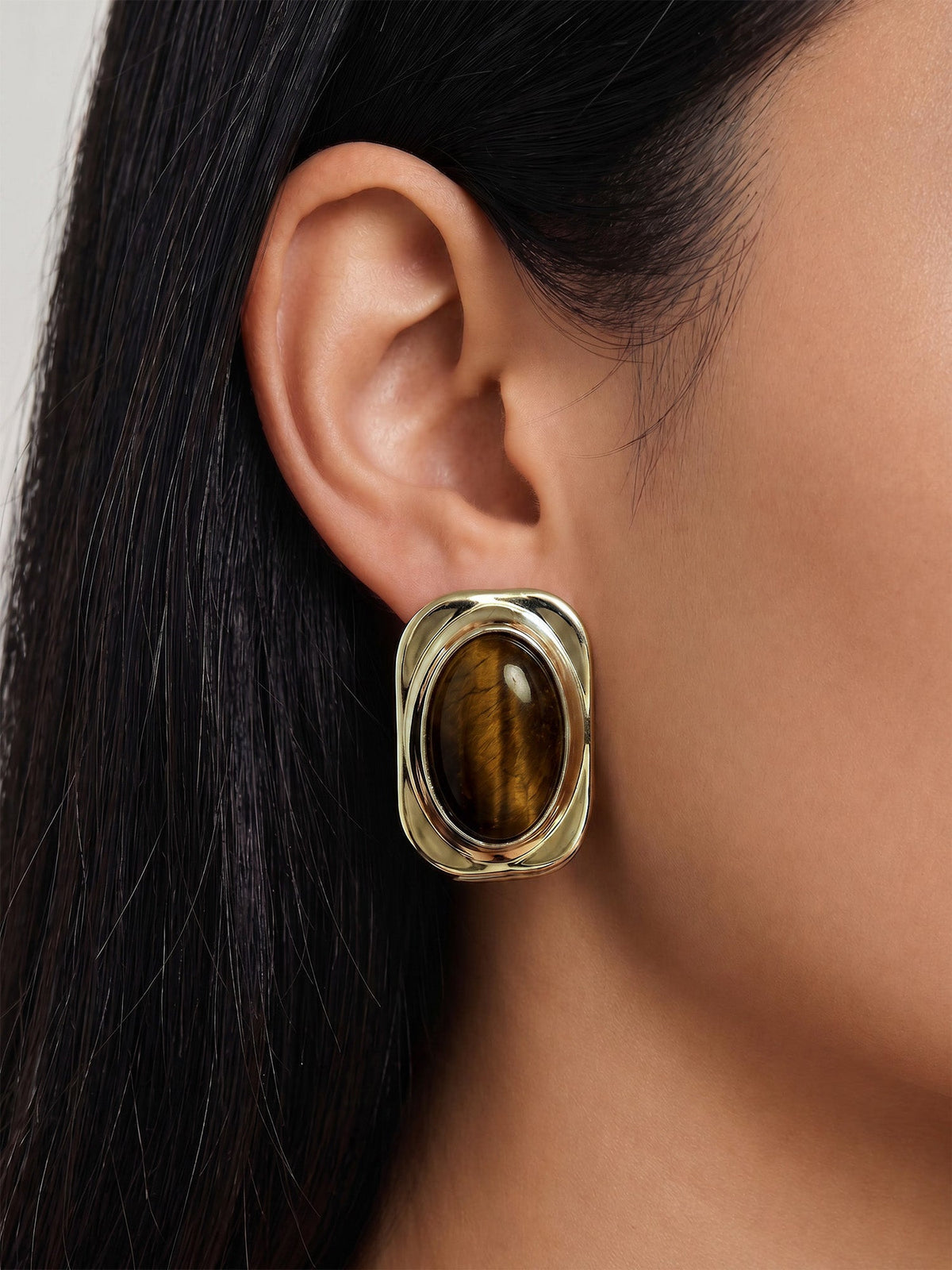Tiger’s Eye Post Earring
