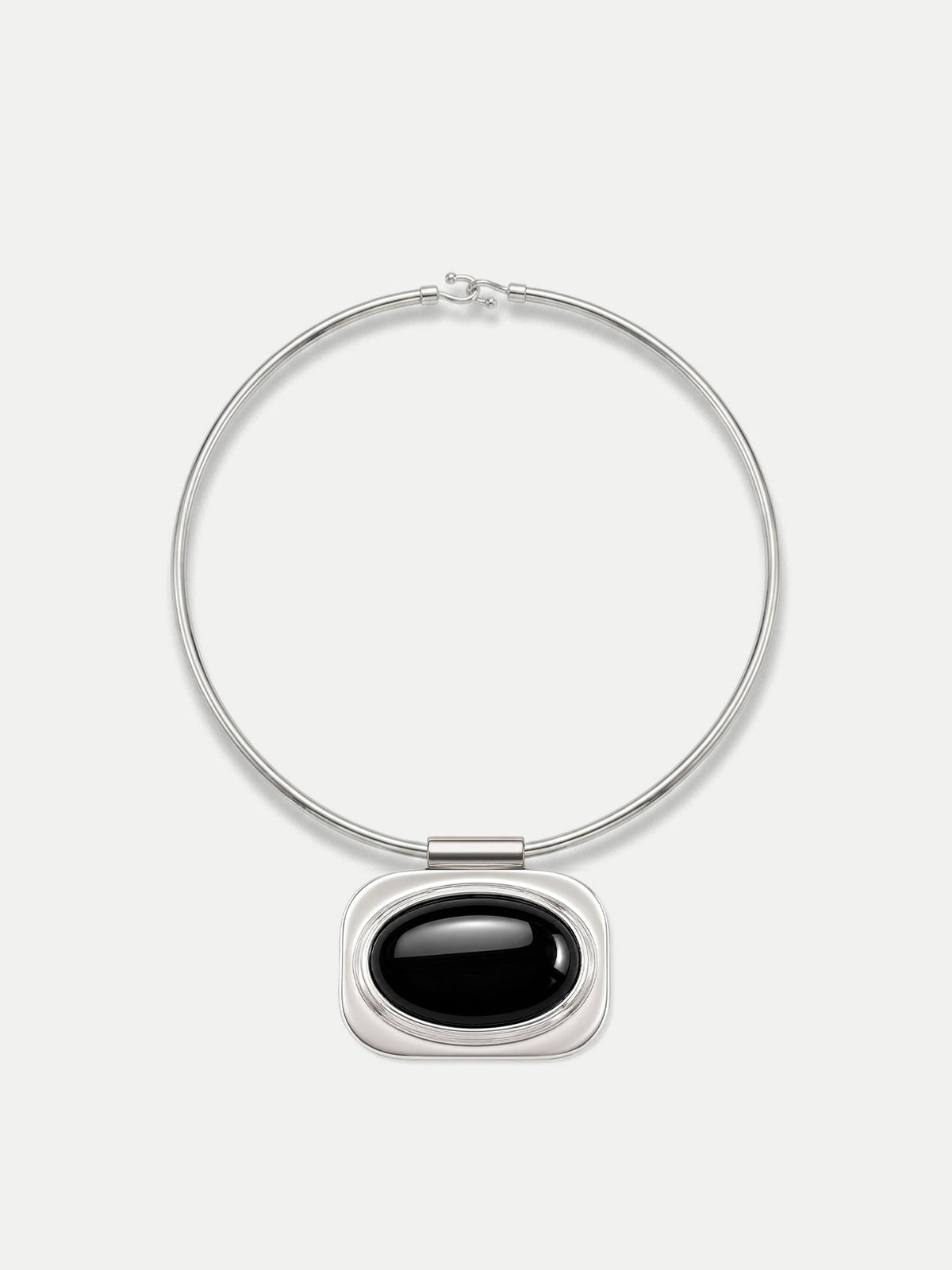 Onyx Cabochon Collar Necklace