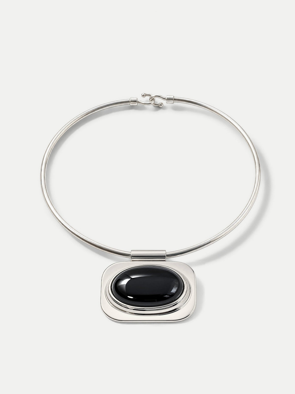 Onyx Cabochon Collar Necklace