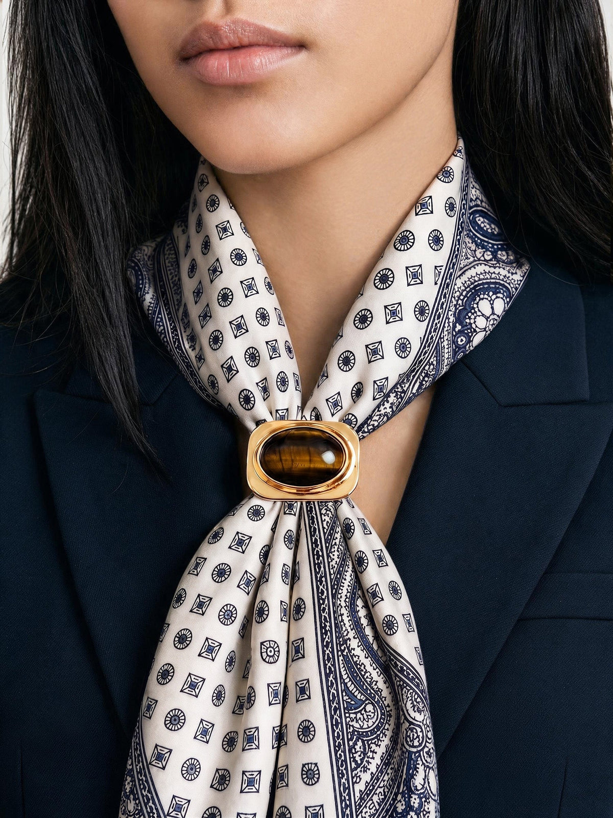 Tiger’s Eye Scarf Ring