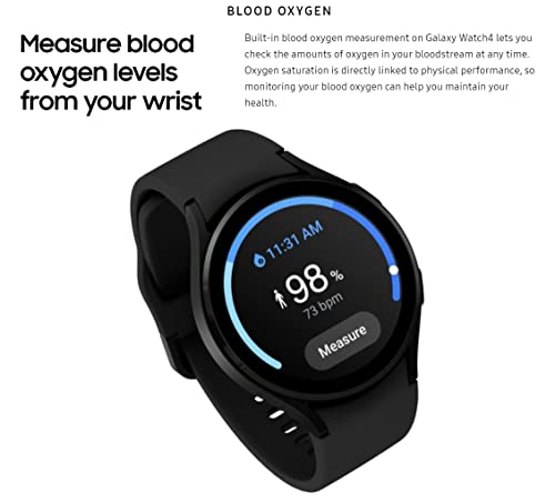 Samsung Galaxy Watch 4 44mm R875 Smartwatch GPS Bluetooth WiFi + LTE with ECG Monitor Tracker for Health Fitness Running Sleep Cycles, Fall Detection - SM-R875UZKVXAA
