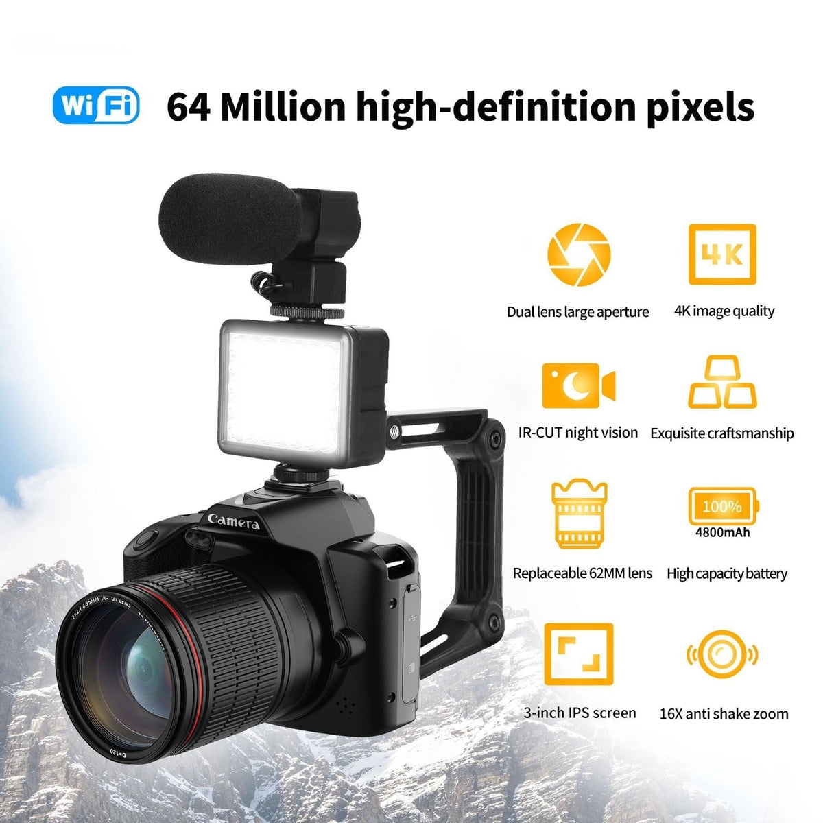 Million Pixels D5 HD Wifi Digital Camera