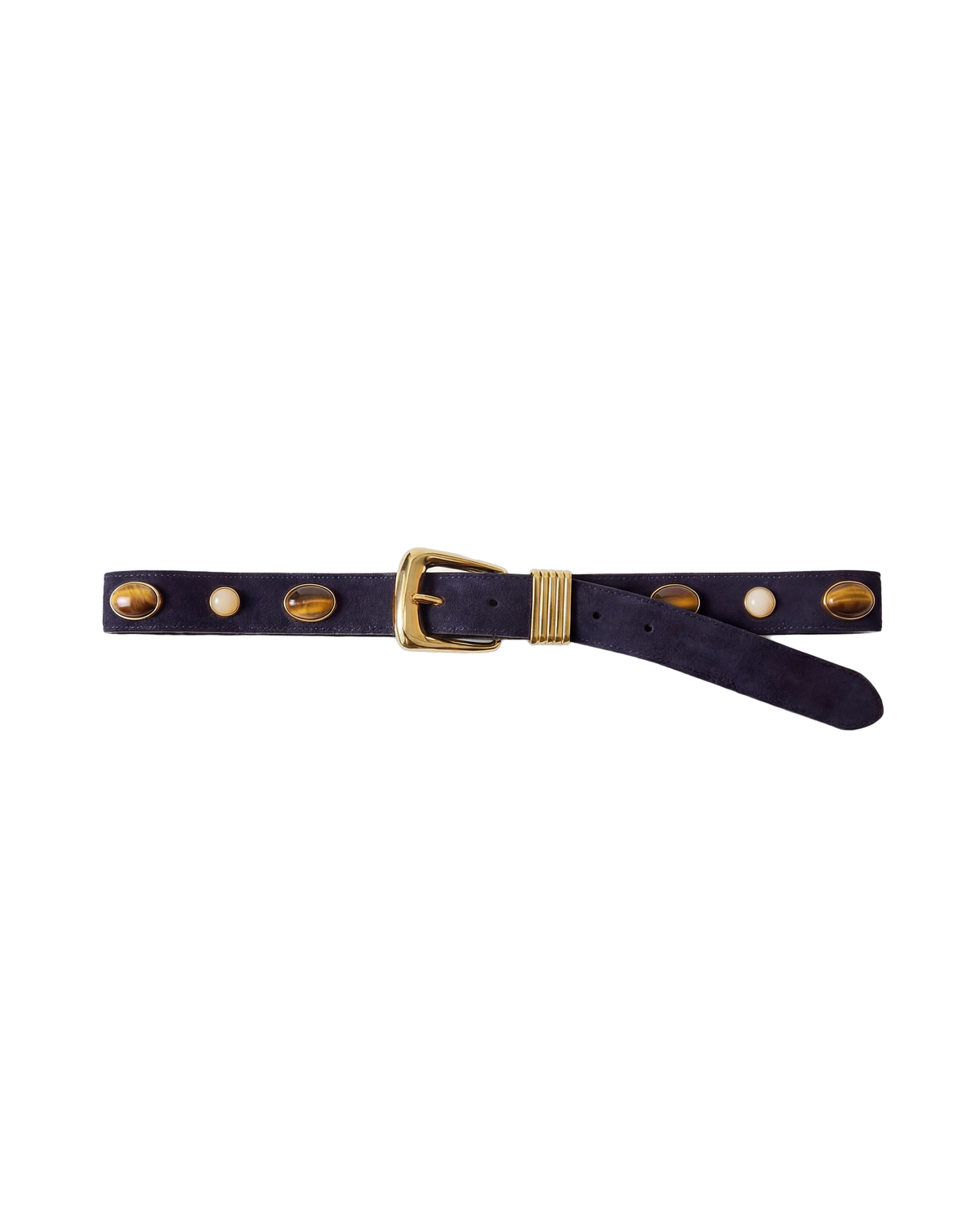 Arch Embellished Suede Belt