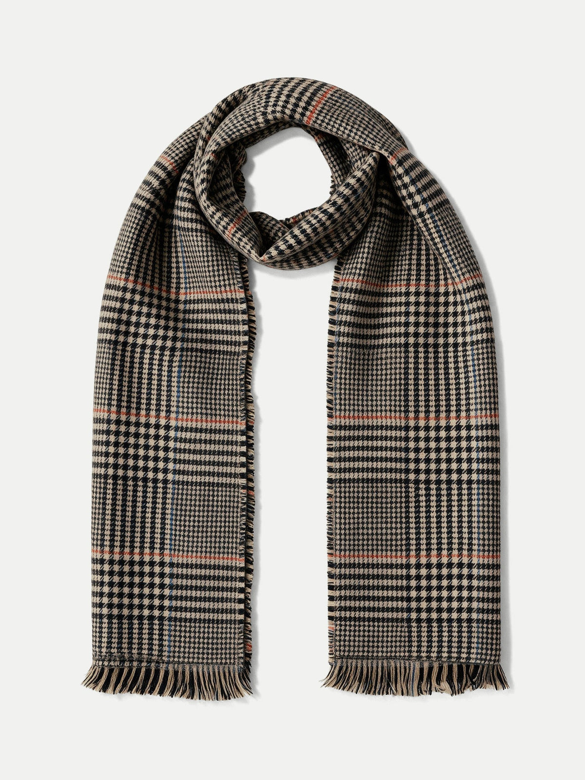 Houndstooth Wool Scarf