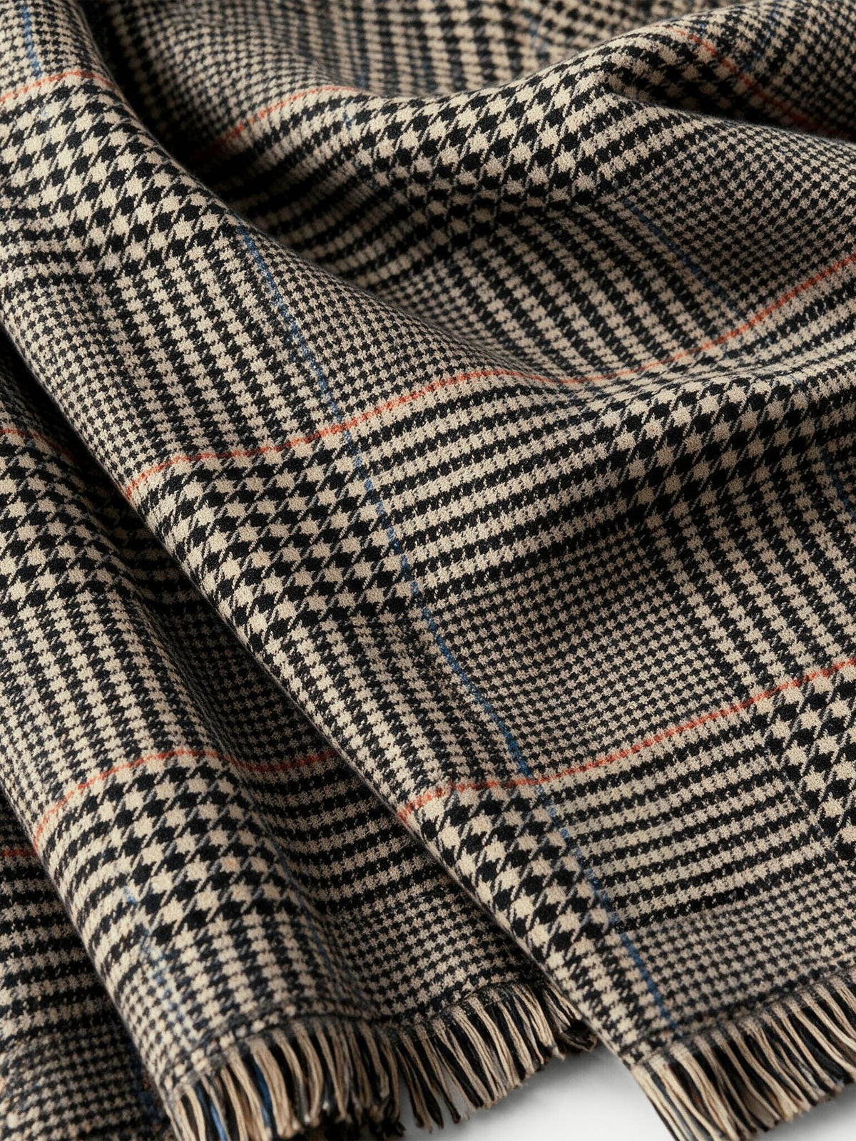 Houndstooth Wool Scarf