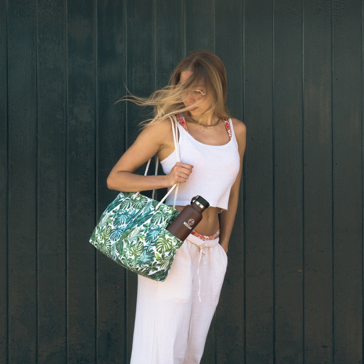 Tote Bag Green Palm