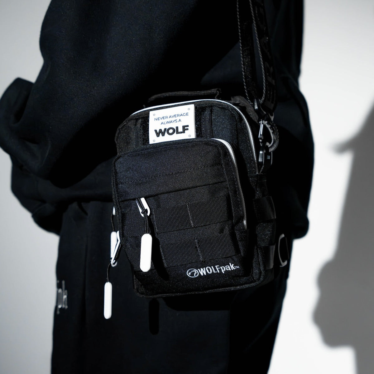 4L Mini Tactical Sling Bag Alpha Black White Accent