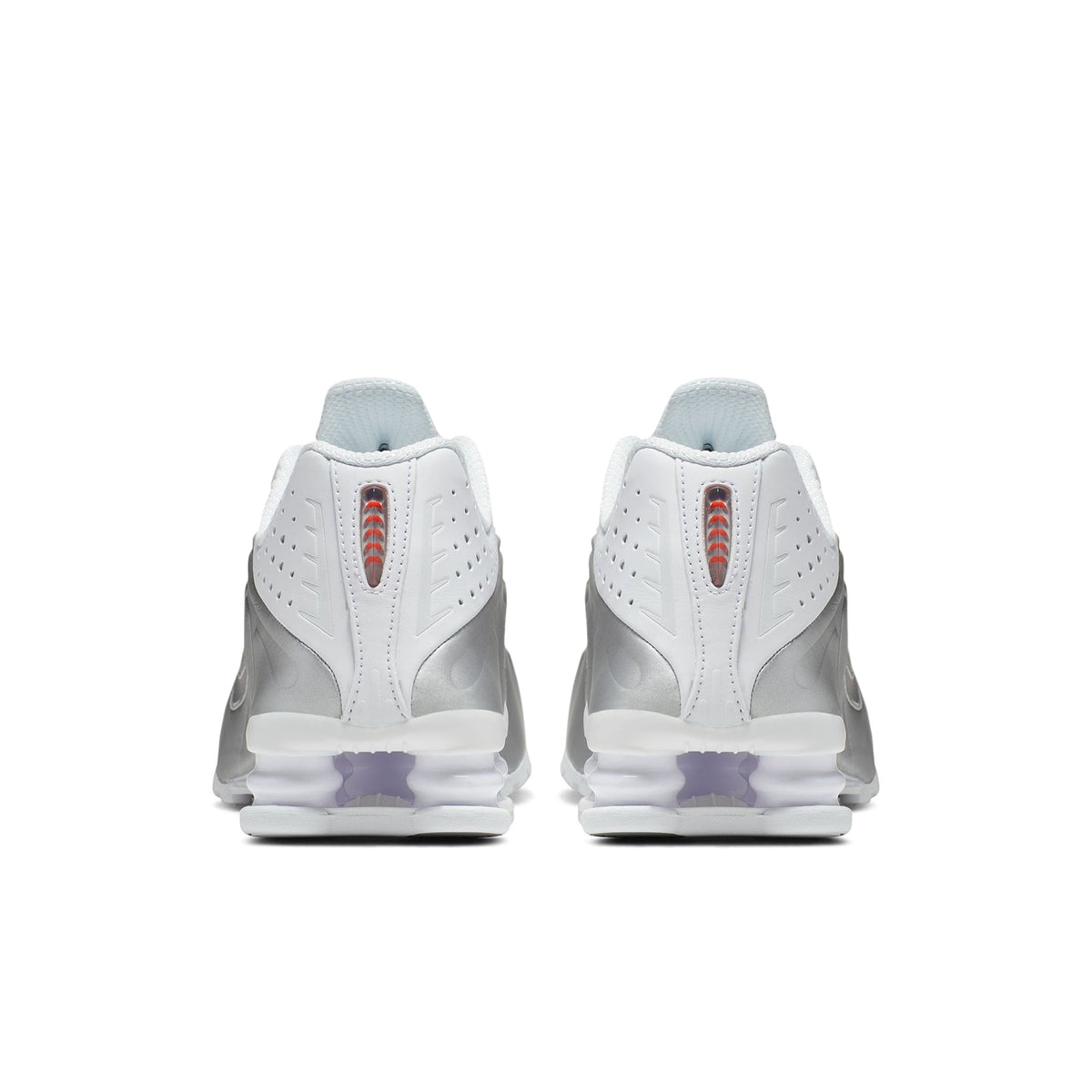 Nike Shox R4 (White/White-Metallic Silver-Max Orange)