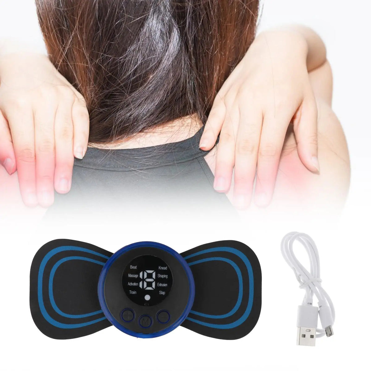 Adjustable Reusable Mini Electric Neck Massager