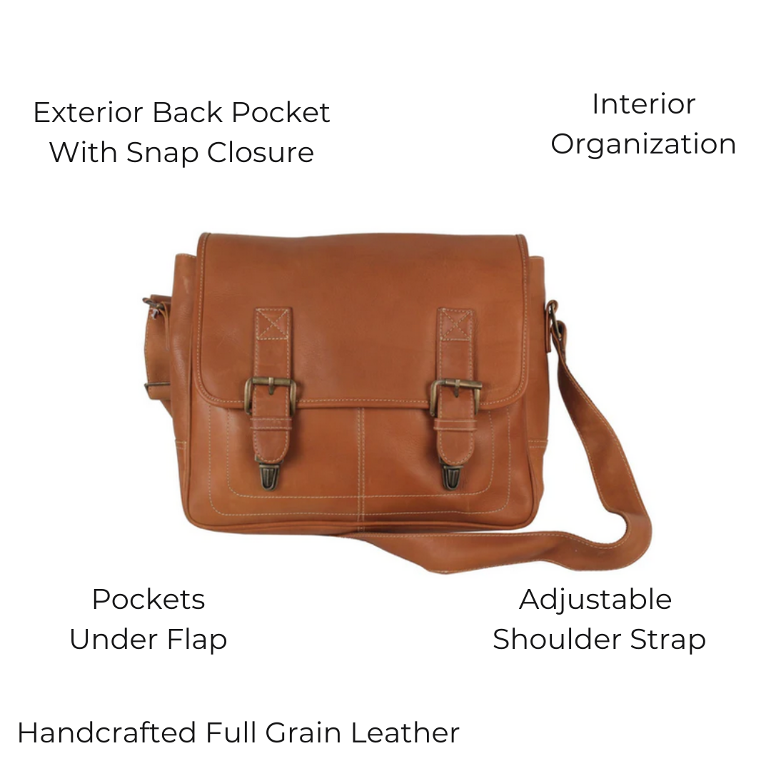 Adventurer Leather Messenger Bag