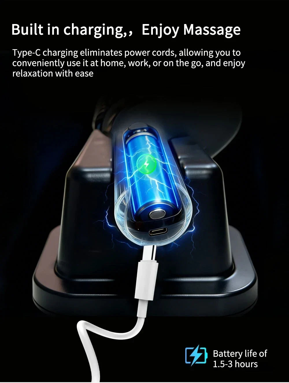 Electric Roller Massage Gun with Red Light