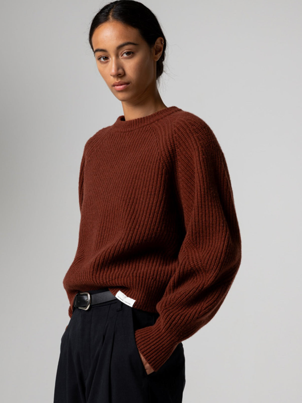 Women's Amy Powney + Finisterre Fisherman Rib Crew Neck Jumper