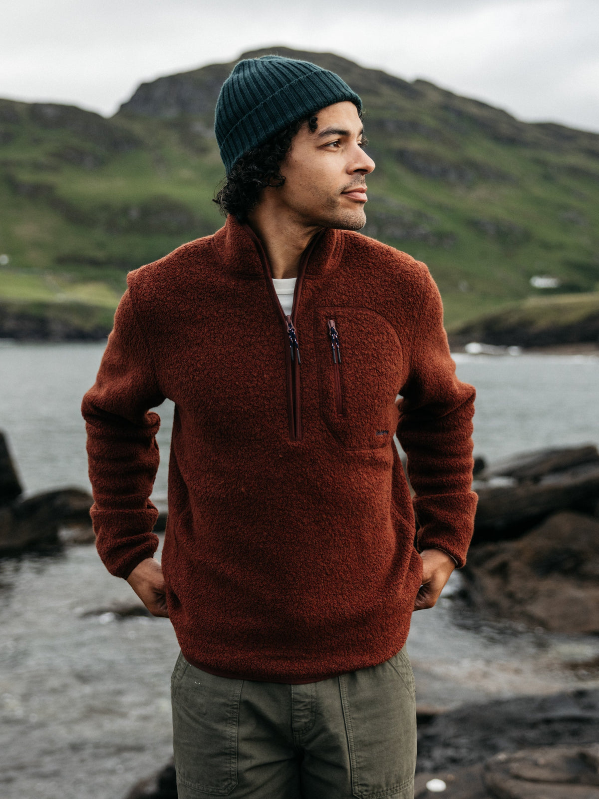 Men's Portell Wool 1/4 Zip Fleece