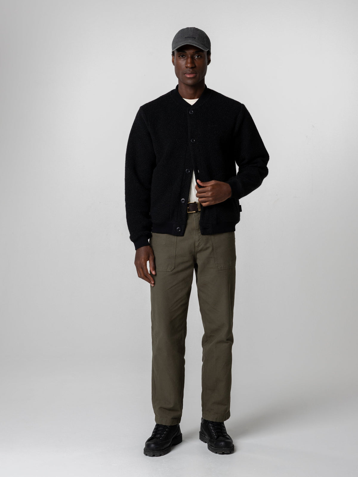 Men's Portell Wool Fleece Bomber Jacket