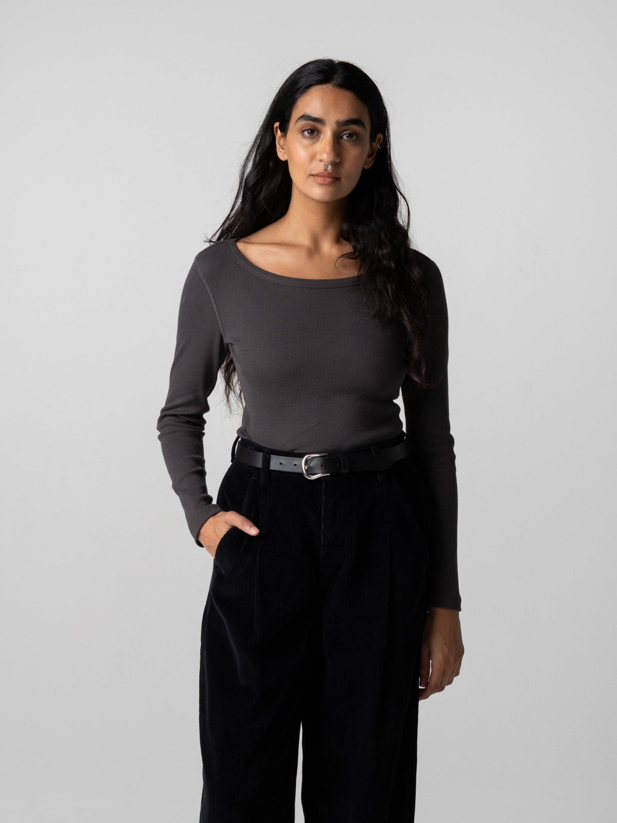Women's Powes Ribbed Long Sleeve T-Shirt