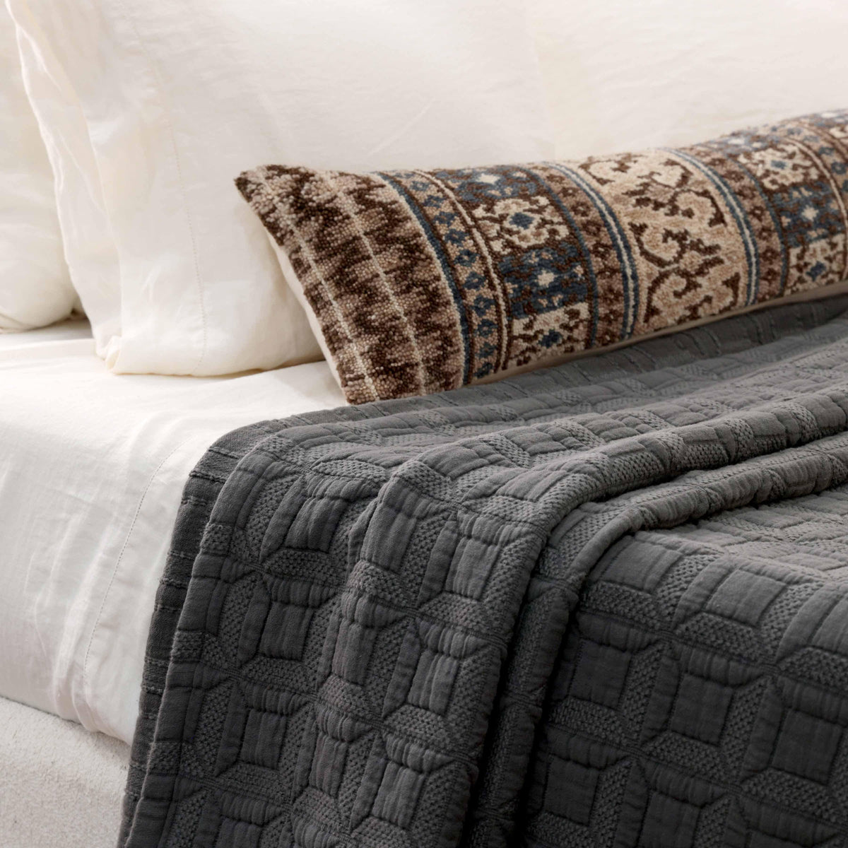 Ayla Organic Cotton Quilted Bed Blanket