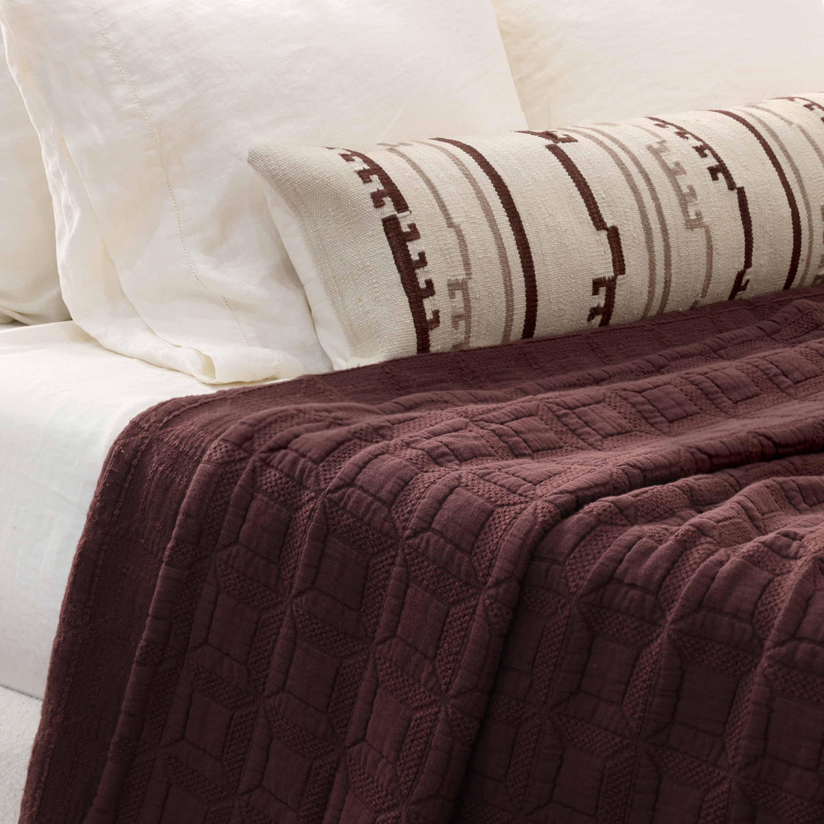 Ayla Organic Cotton Quilted Bed Blanket
