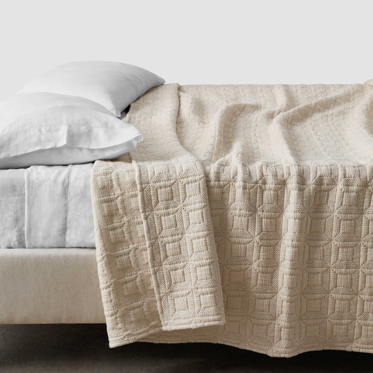 Ayla Organic Cotton Quilted Bed Blanket