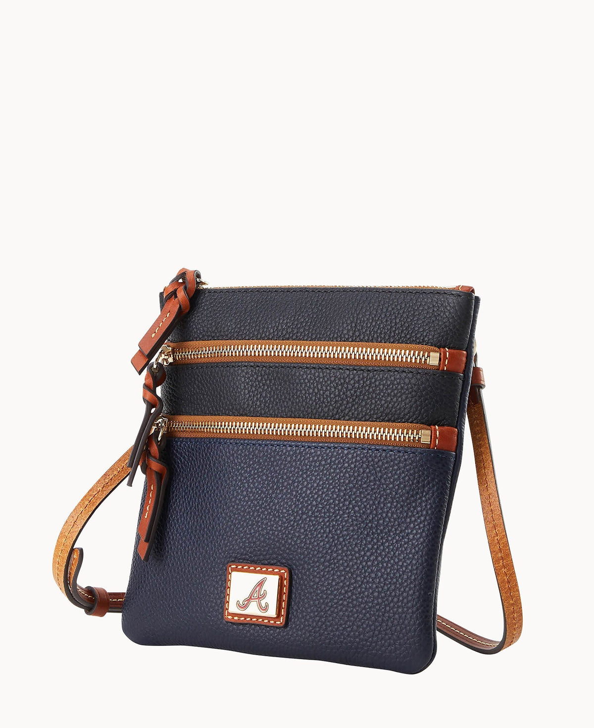 MLB Braves Triple Zip Crossbody