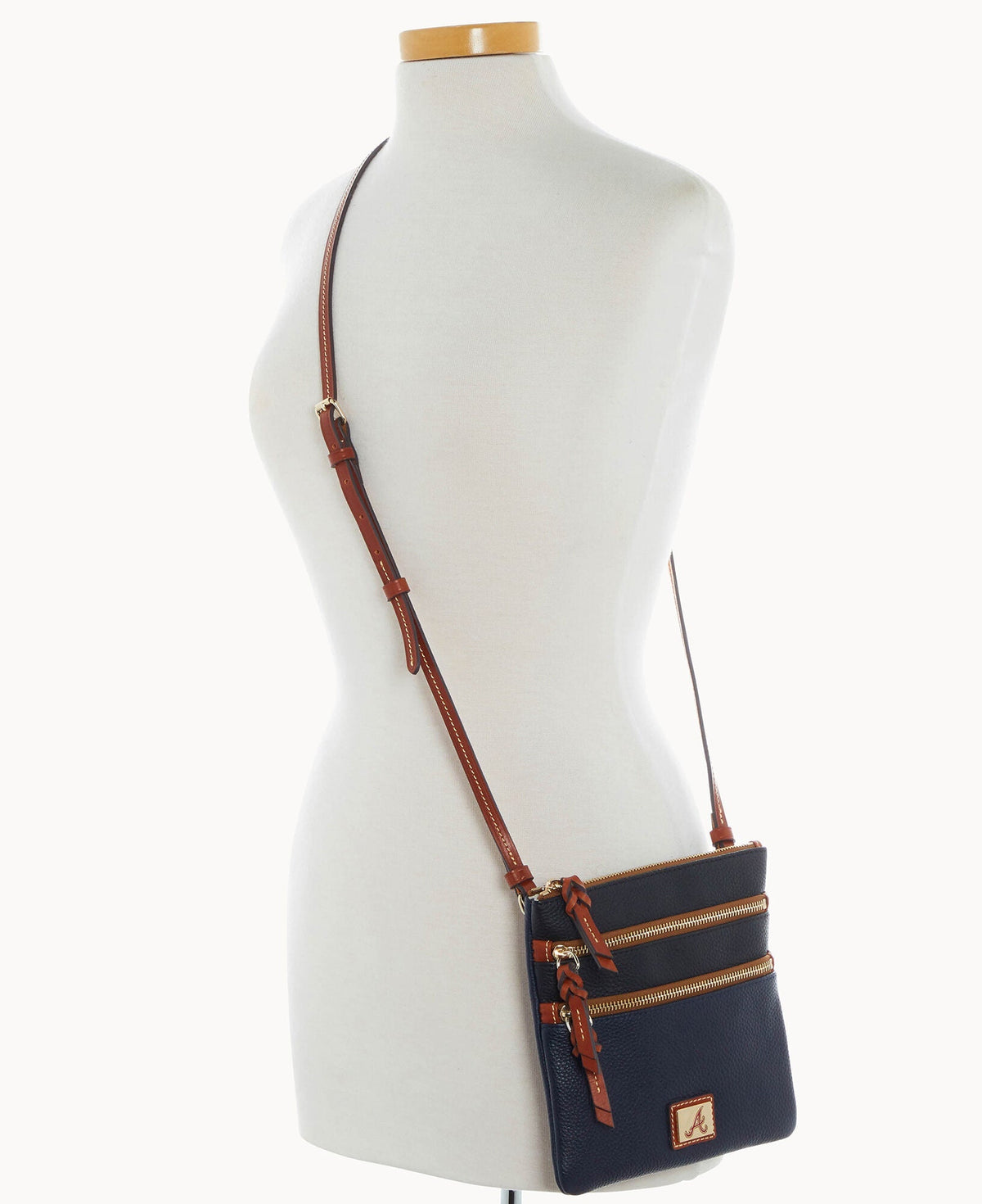 MLB Braves Triple Zip Crossbody