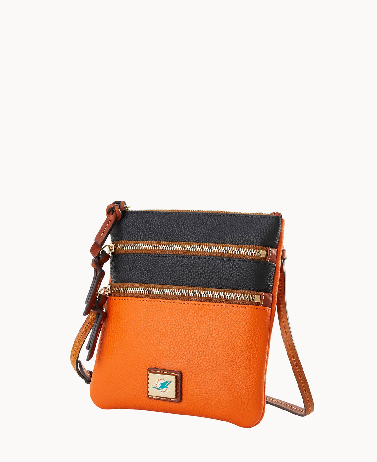 NFL Dolphins Triple Zip Crossbody