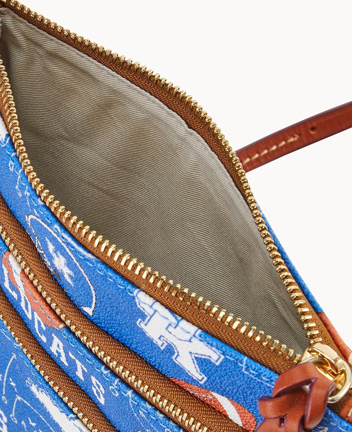 Collegiate University of Kentucky Triple Zip Crossbody
