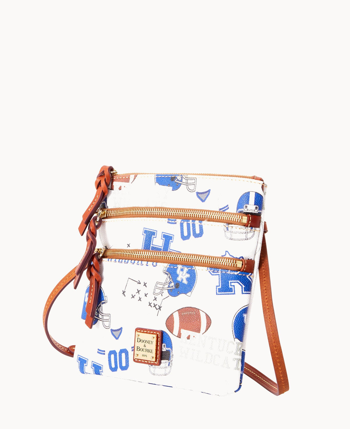 Collegiate University of Kentucky Triple Zip Crossbody