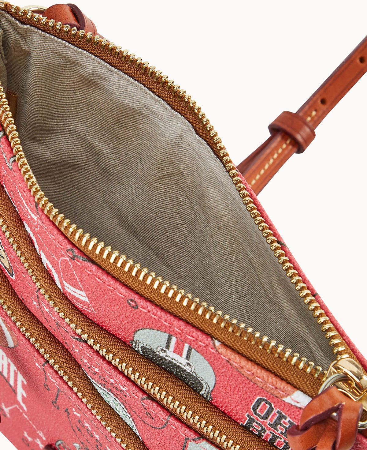Collegiate Ohio State University Triple Zip Crossbody