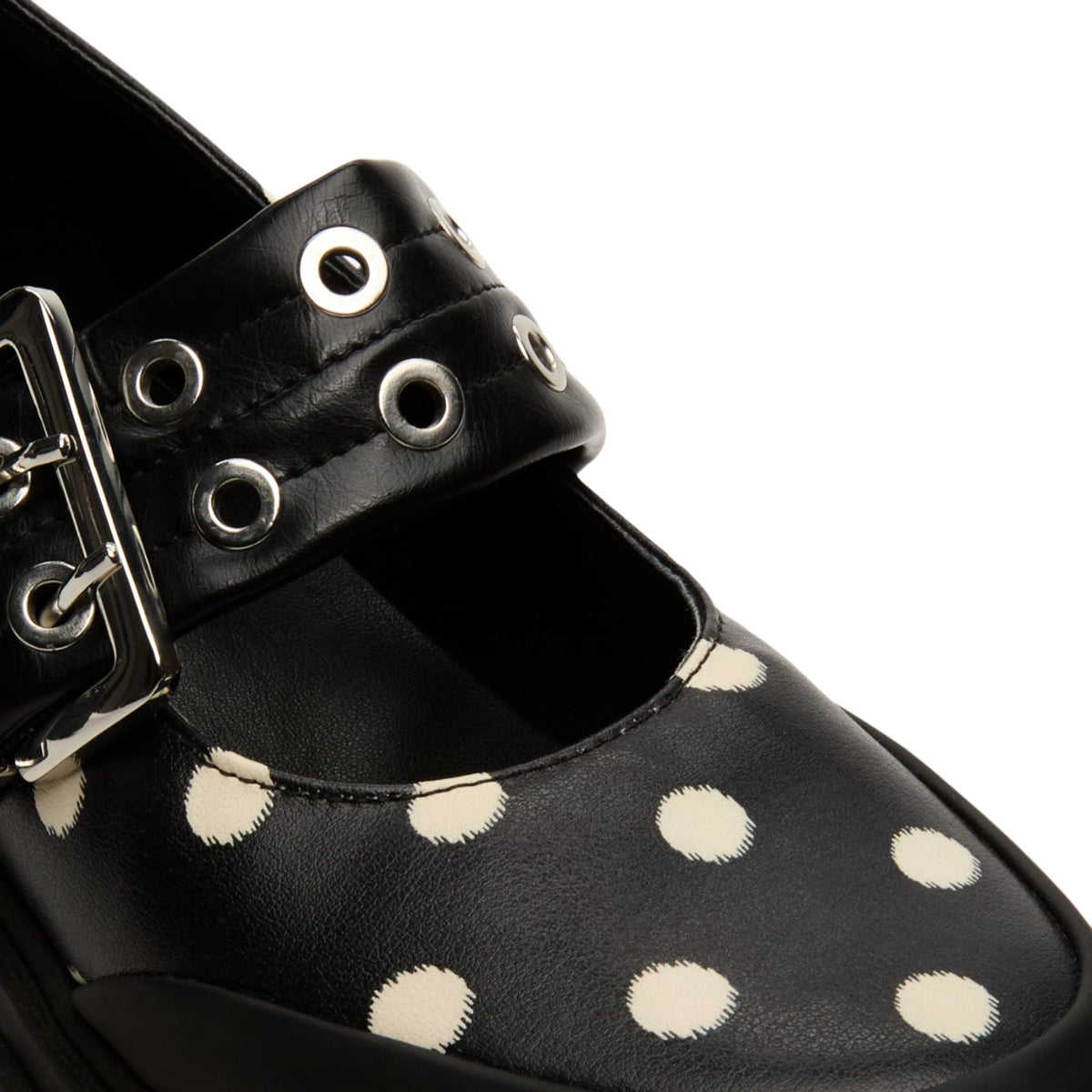 GANNI Cleated Ballerina Printed Pelinova (Black)