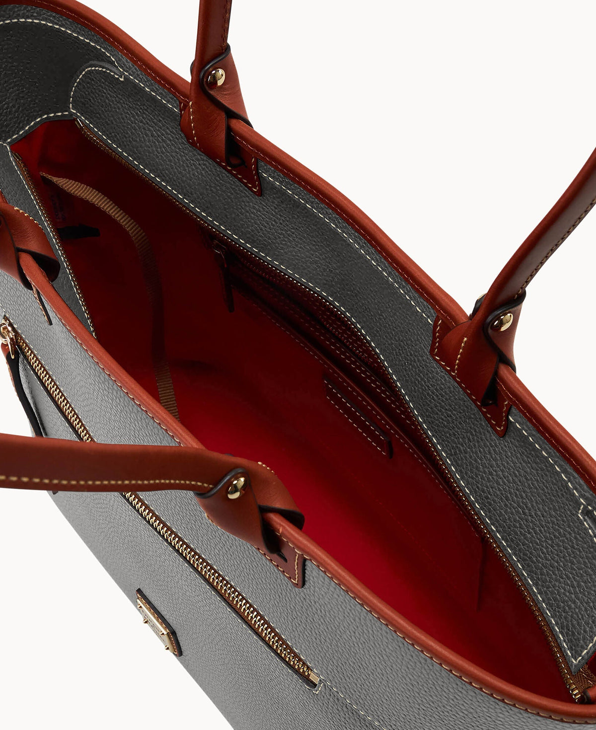 Pebble Grain Large Zip Tote