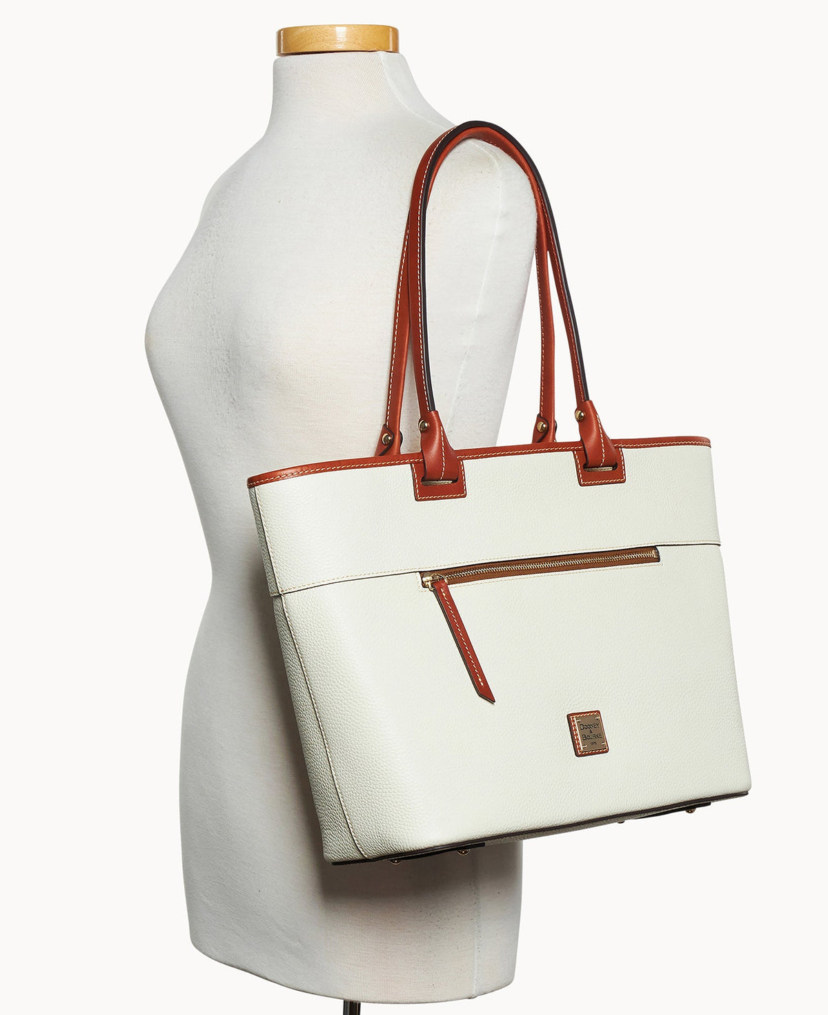Pebble Grain Large Zip Tote