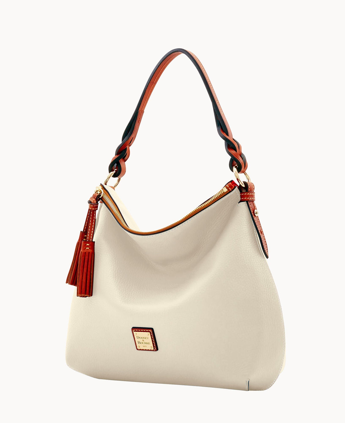 Pebble Grain Twist Strap Hobo