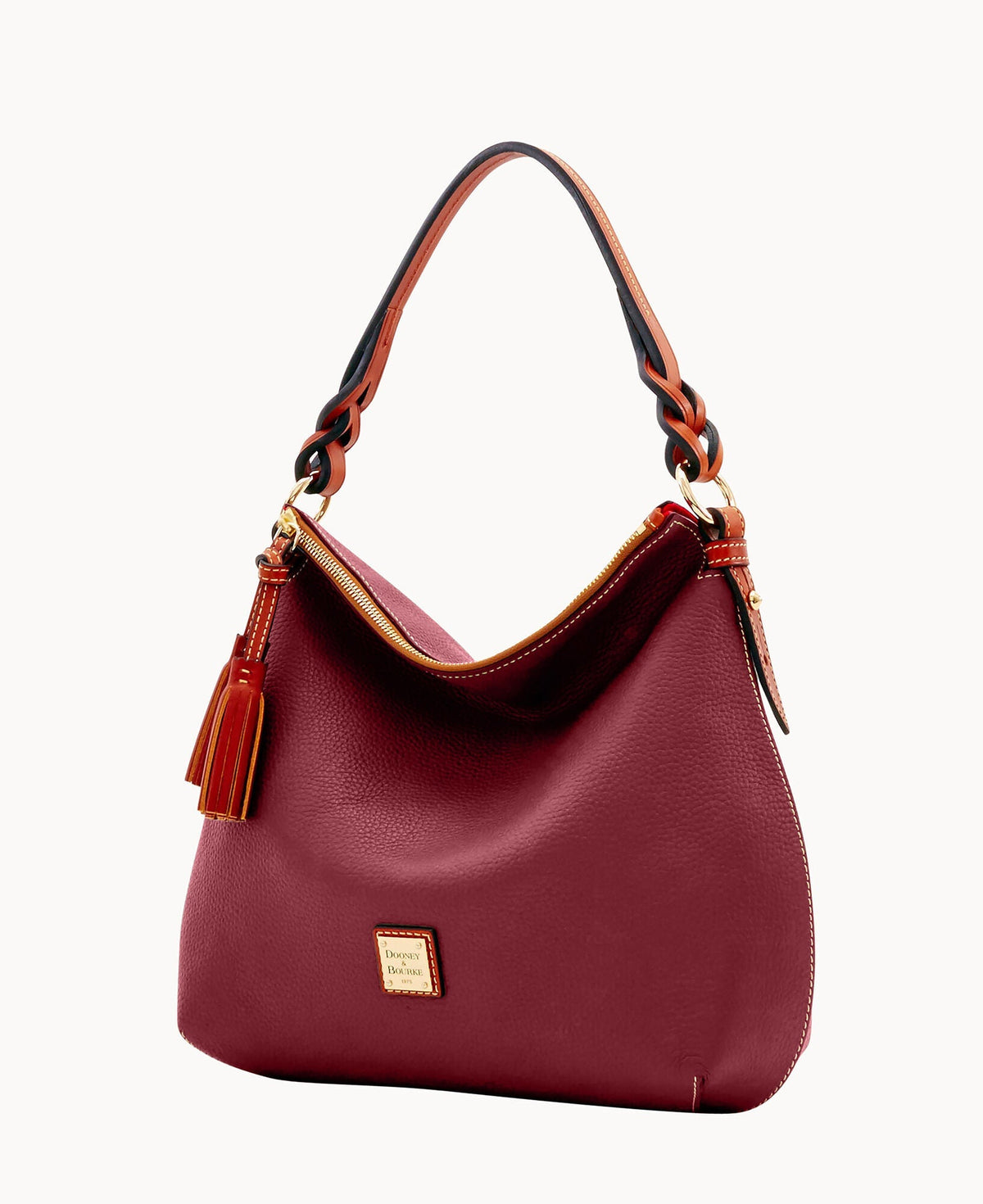 Pebble Grain Twist Strap Hobo