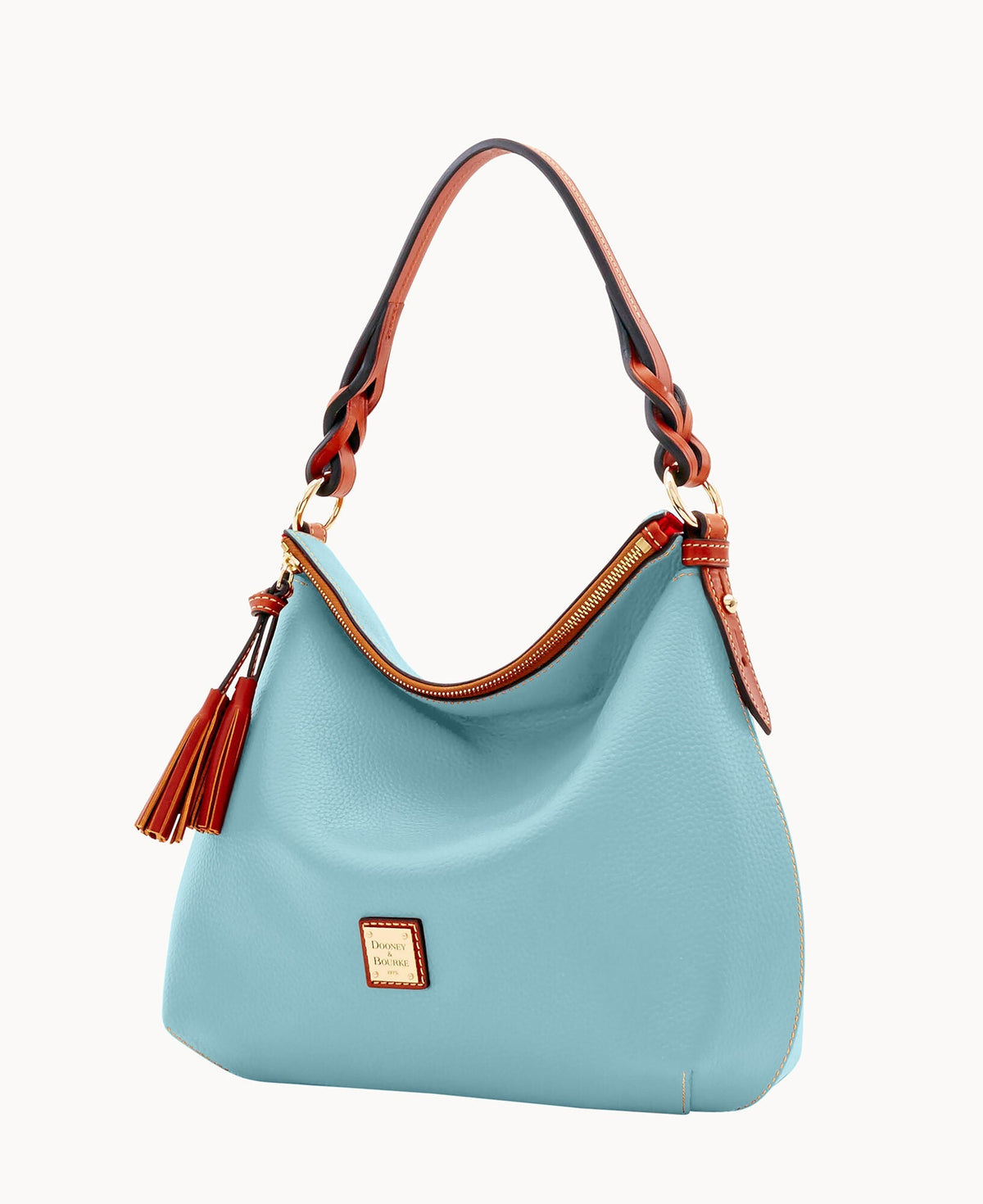 Pebble Grain Twist Strap Hobo